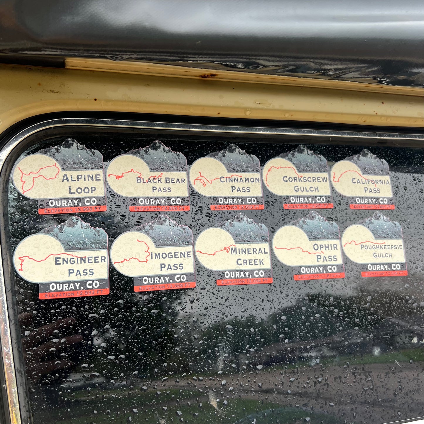 Ouray Colorado Alpine Loop Trail Sticker 10 pack