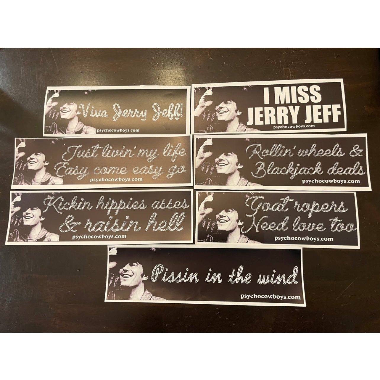 Jerry Jeff Walker Bumper Sticker Pack Texas Country Legend Willie Waylon