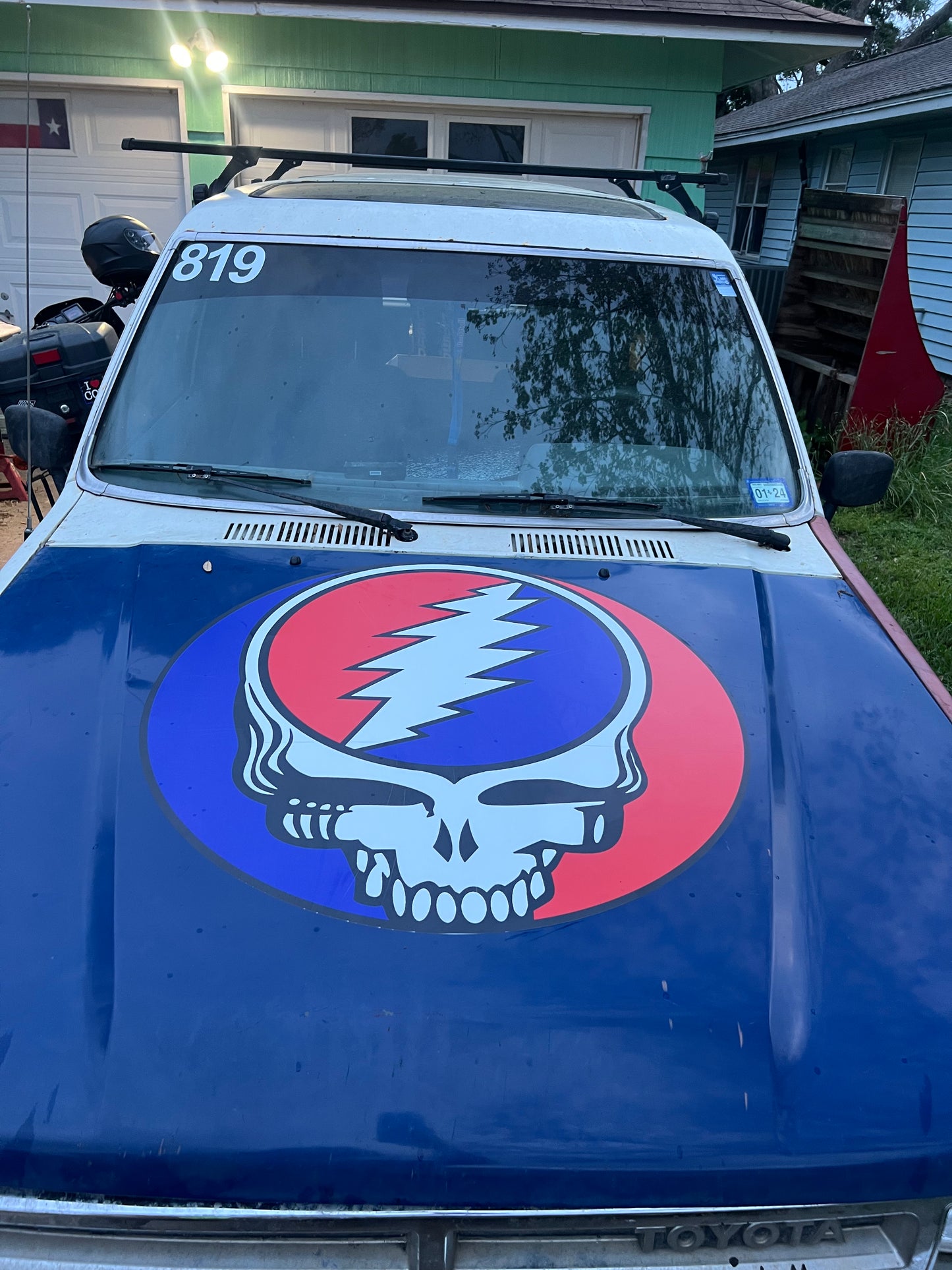 30”x30” Grateful Dead Steal Your Face Car Hood Vinyl Graphic