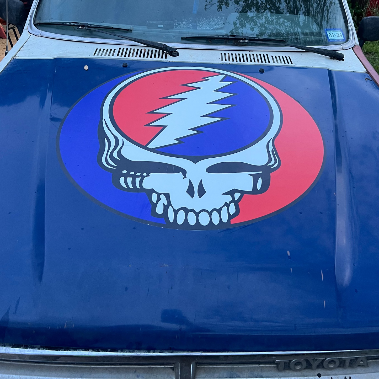 30”x30” Grateful Dead Steal Your Face Car Hood Vinyl Graphic