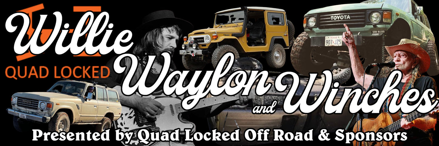 Willie Waylon & Winches Quad Locked Off Road Bumper Sticker
