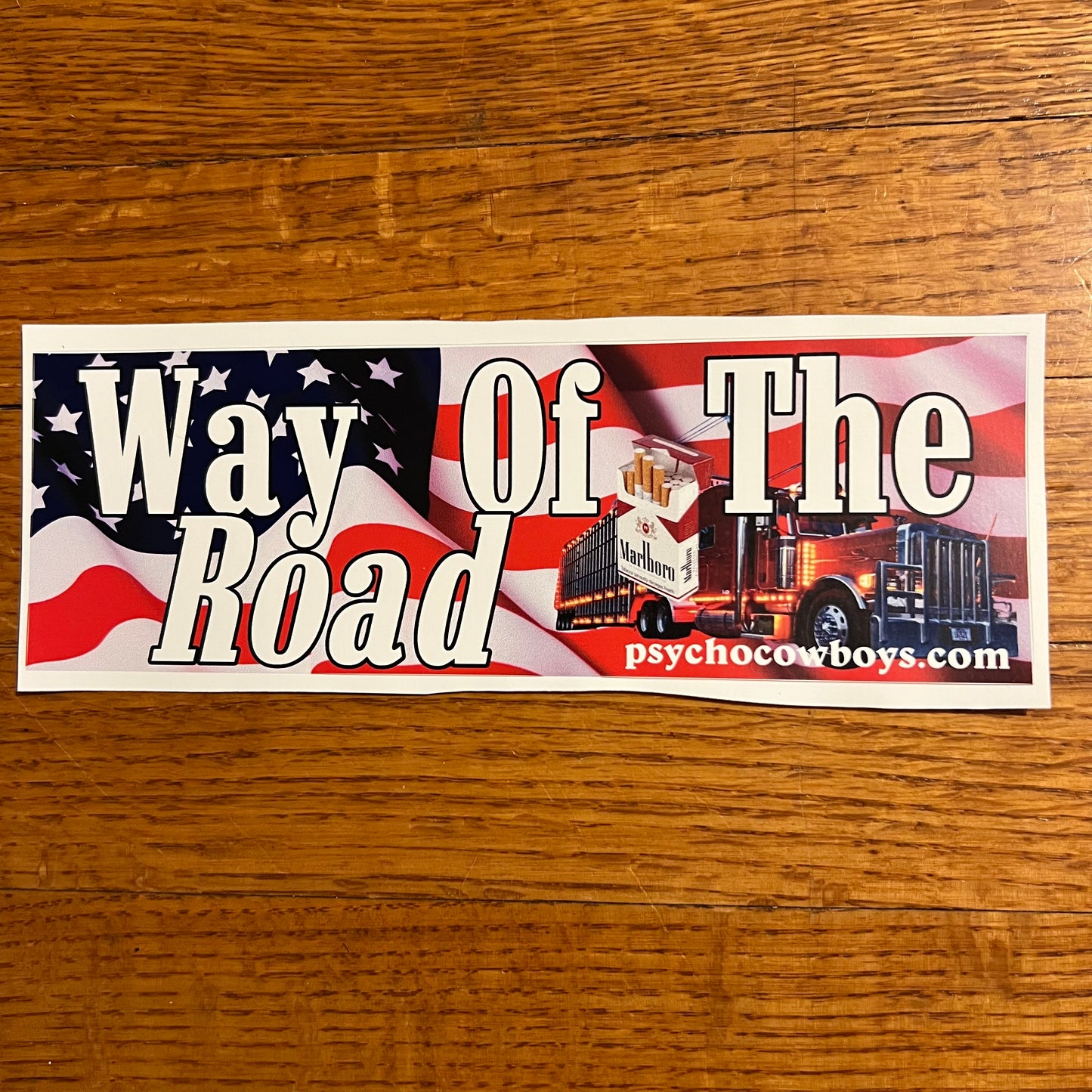 Way of the Road Marlboro Reds Truckin Bumper Sticker