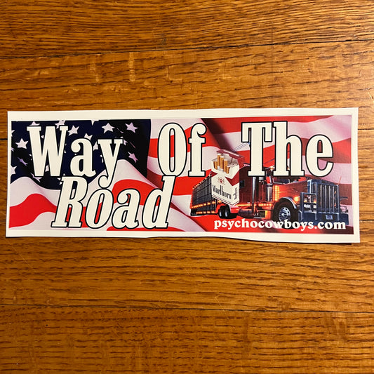 Way of the Road Marlboro Reds Truckin Bumper Sticker