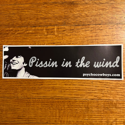 Jerry Jeff Walker Pissin In The Wind Bumper Sticker