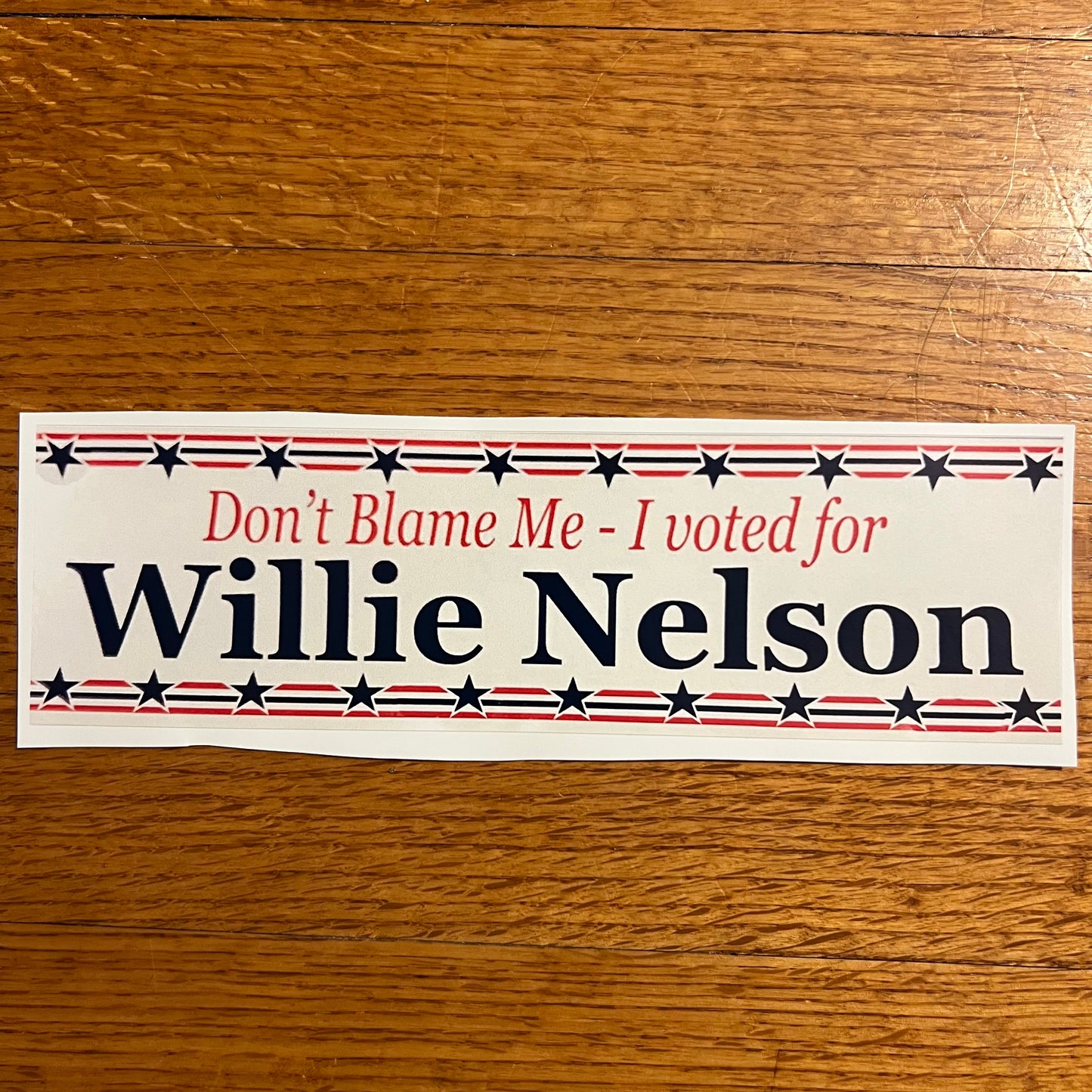 Don’t Blame Me I Voted for Willie