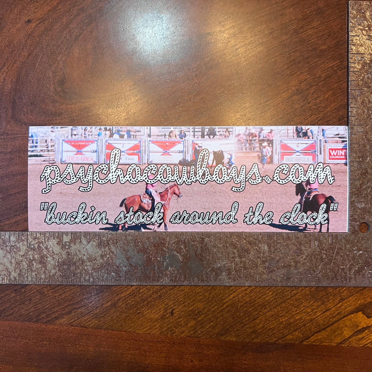 Psycho Cowboys Buckin Stock Bumper Sticker