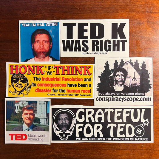 Ted Kaczynski Sticker Pack